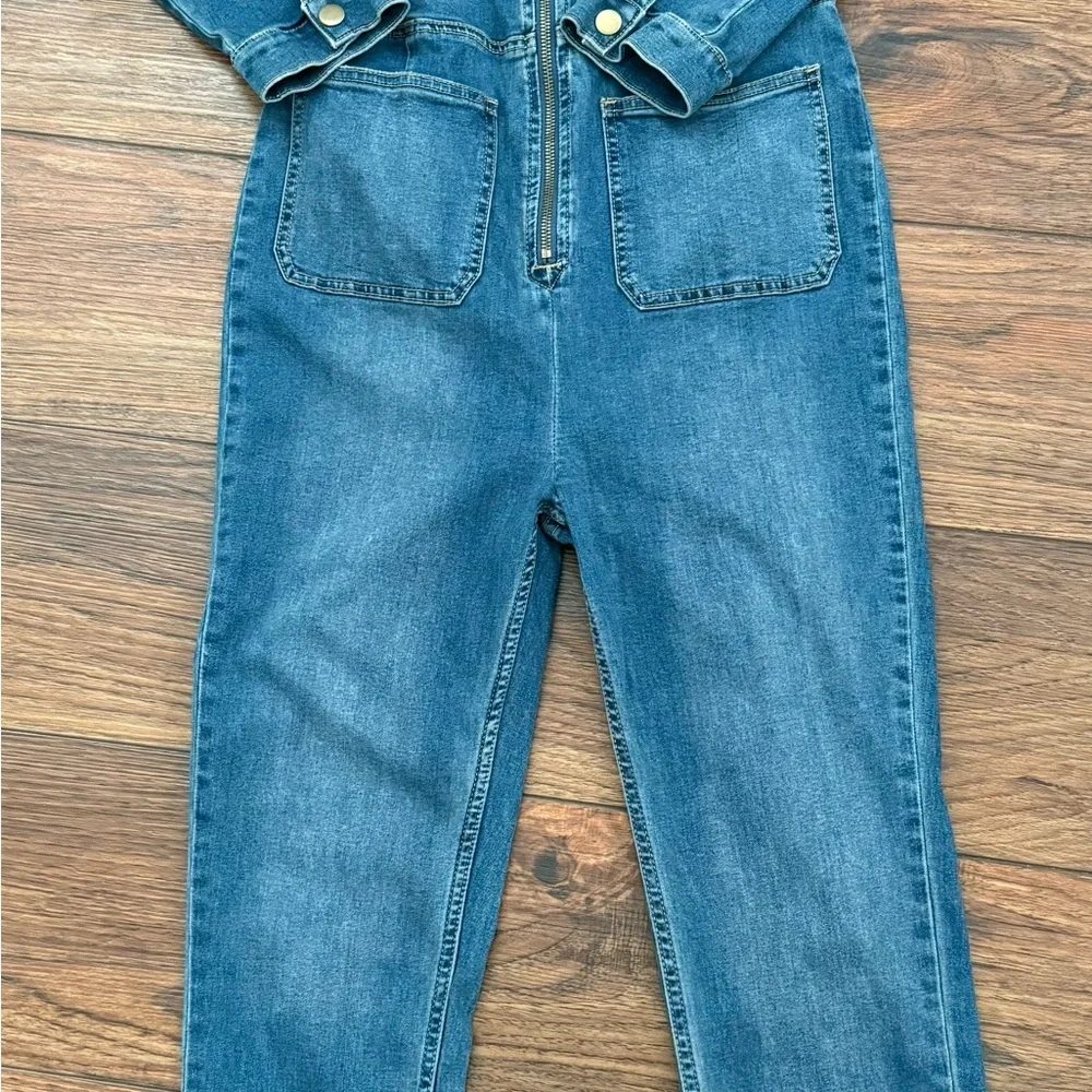 Free People Lennox Denim Jumpsuit - Picture 2 of 2